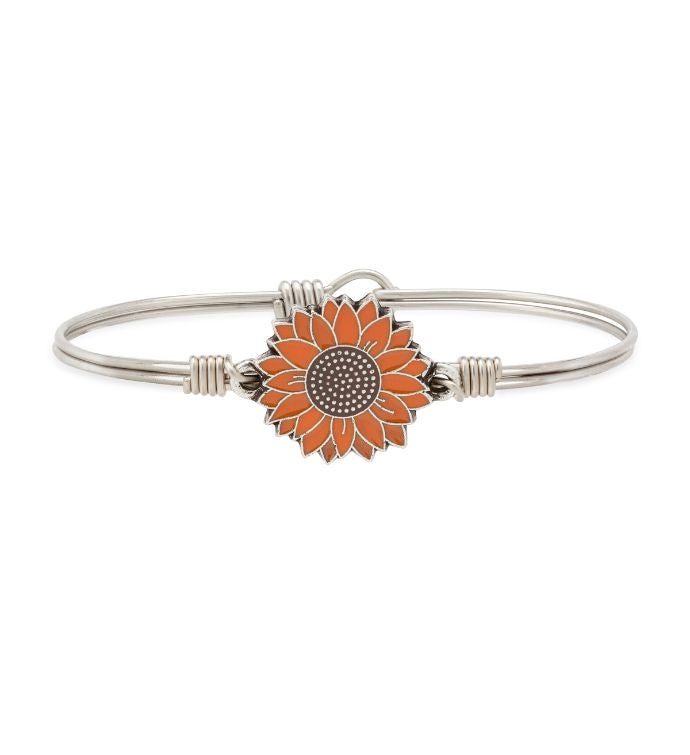 Luca + Danni Orange Sunflower Bangle Bracelet